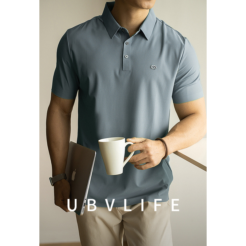 [Clearance Sale] Lightweight and Breathable Ice Silk Polo Shirt for Men, Spring/Summer 2025, Cool Short-Sleeve Polo Shirt
