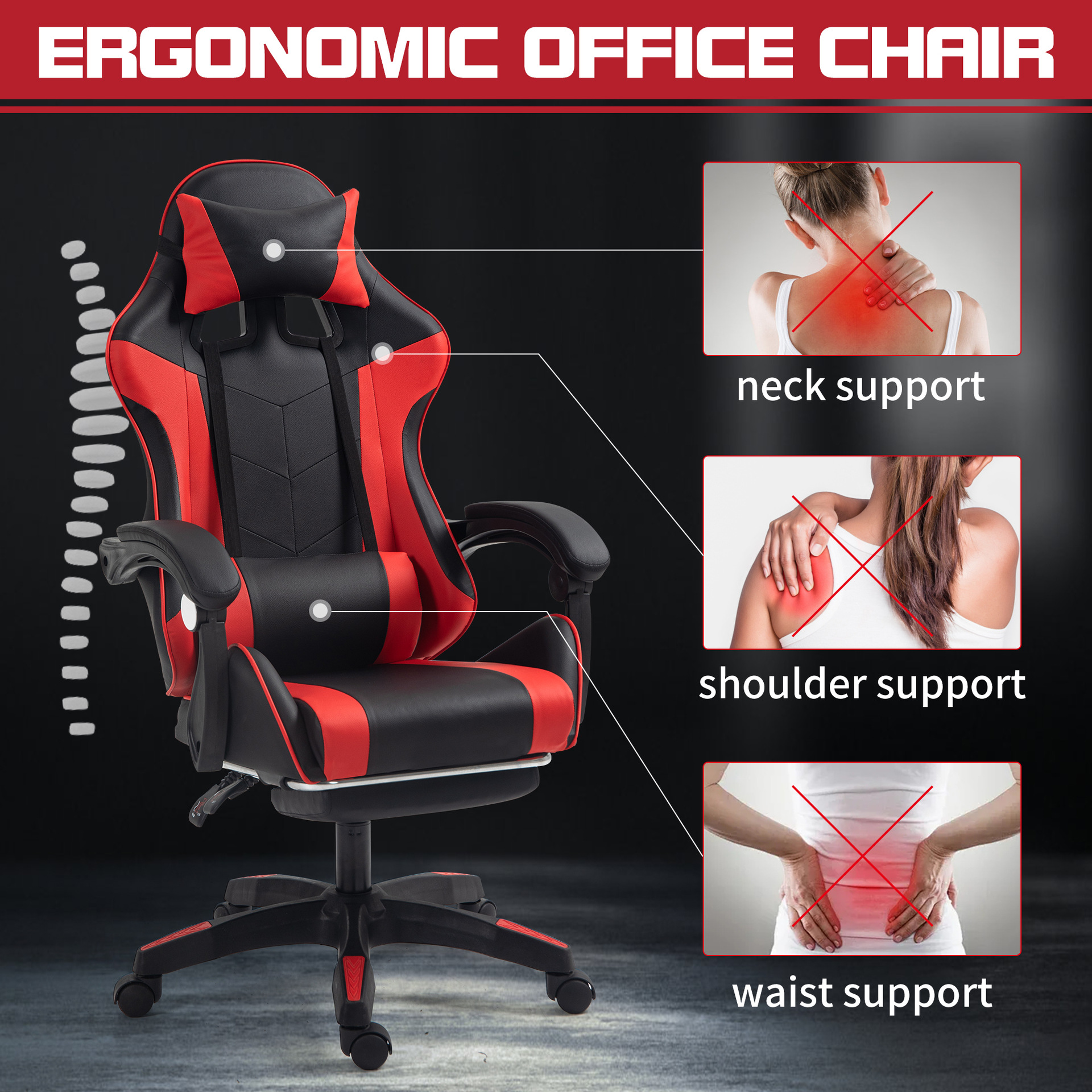 Comercio exterior exclusivo de sillas de competición eléctrica silla de computadora comodidad sedentaria ergonomía reclinable silla de juego giratoria silla de oficina