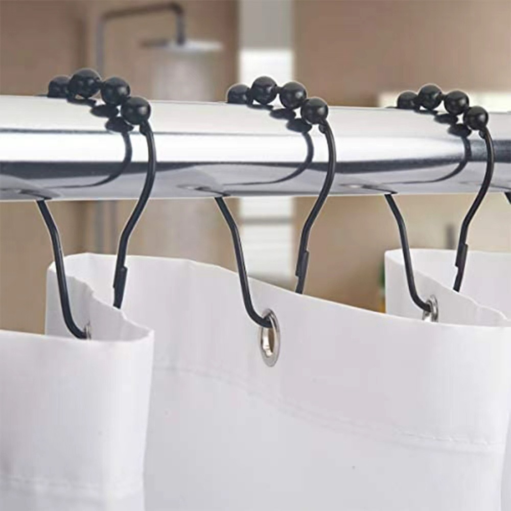 Gancho de cortina de baño de bola de cinco perlas gancho de cortina de calabaza moderno y simple