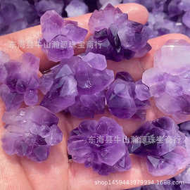厂家供应天然紫水晶 紫晶花 水晶工艺品摆件 鱼缸装饰原石批发