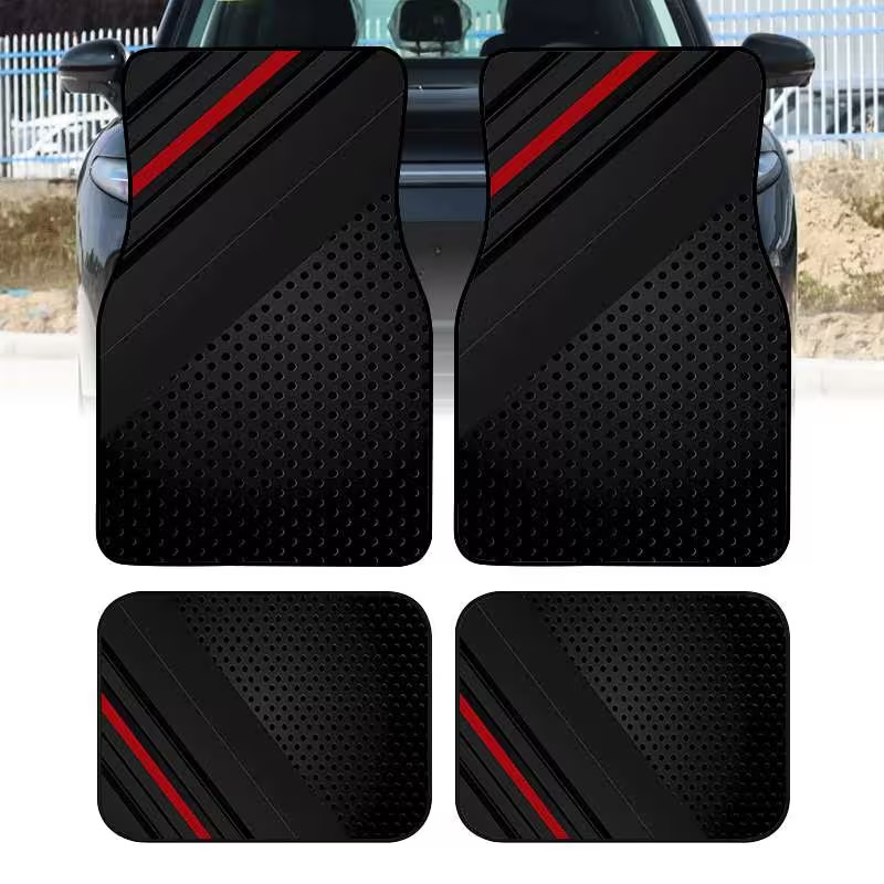 Simple design car floor mats, cross-border car interior dust-proof mats, four-piece set, wear-resistant, easy to clean, universal floor mats