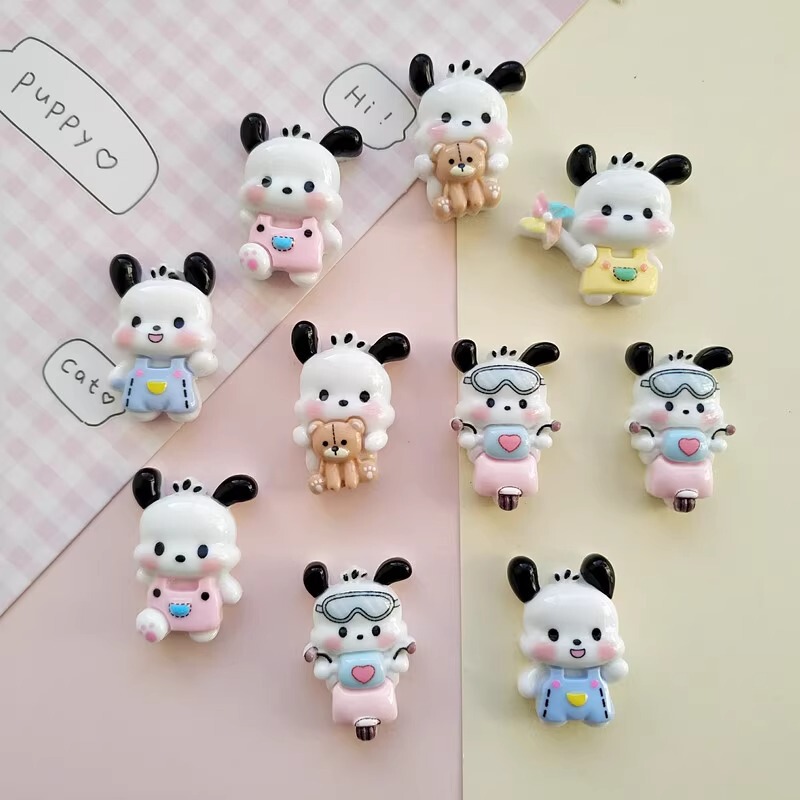 Cartoon Sanrio Parchia Dog Resin Accessories Handmade DIY Cream Drop Glue Phone Case Hairpin Keychain Material