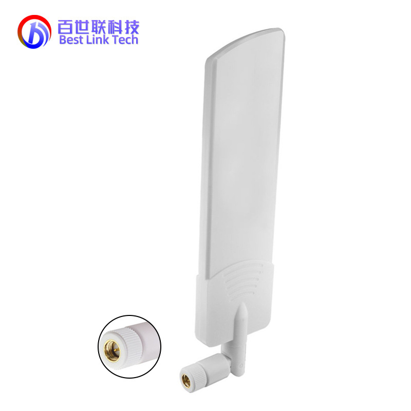5G全网通白色胶套天线 信号强高增益8dBi  wifi 4G 5G刀型天线