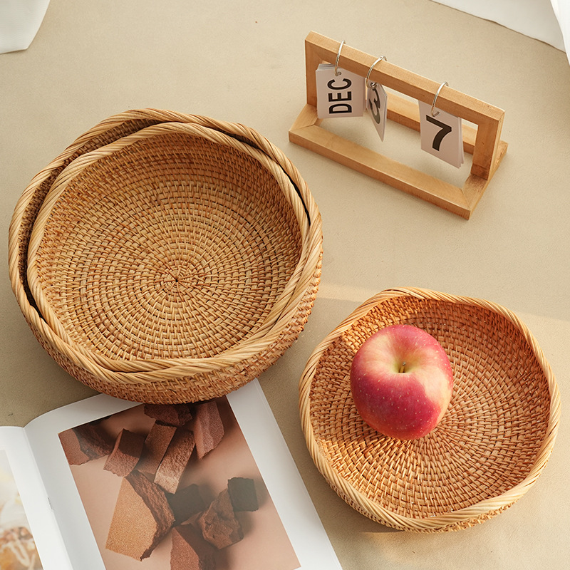 Cesta de Ratán para Frutas Hecha a Mano para Sala de Estar image 3