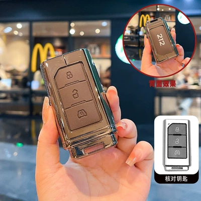 25 New Baic 212t01 Off-Road | Car key bag - gunmetal-brown-leather-single-shell