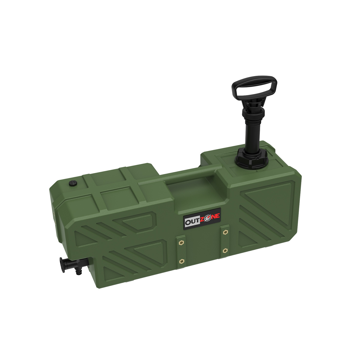OUTZONE Car-Mounted Backup Water Tank Plastic Tactical Outdoor Water Storage Bucket Food-Grade Off-Road Self-Driving Emergency Water Tank
