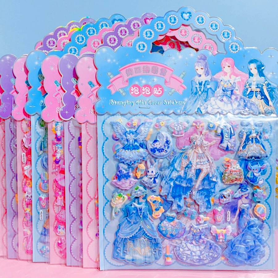 Handheld cartoon three dimensional sticker for princess, stickers