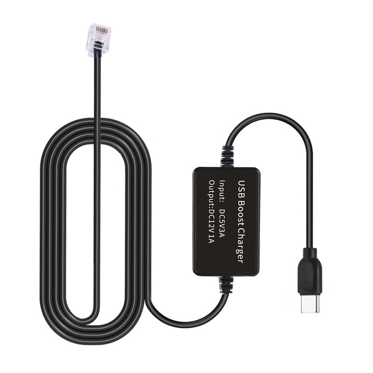 Factory Direct Sales USB Boost Cable 5V to 12V Car Recorder Radar Detector Electronic Dog Rj11 Power Cable Factory Direct Sales USB Boost Cable 5V to 12V Car Recorder Radar Detector Electronic Dog Rj11 Power Cable