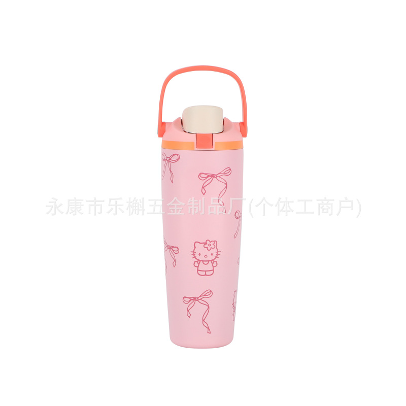 kt系列全家福保温杯女生高颜值大容量冰霸杯户外便携带提手弹跳杯|undefined