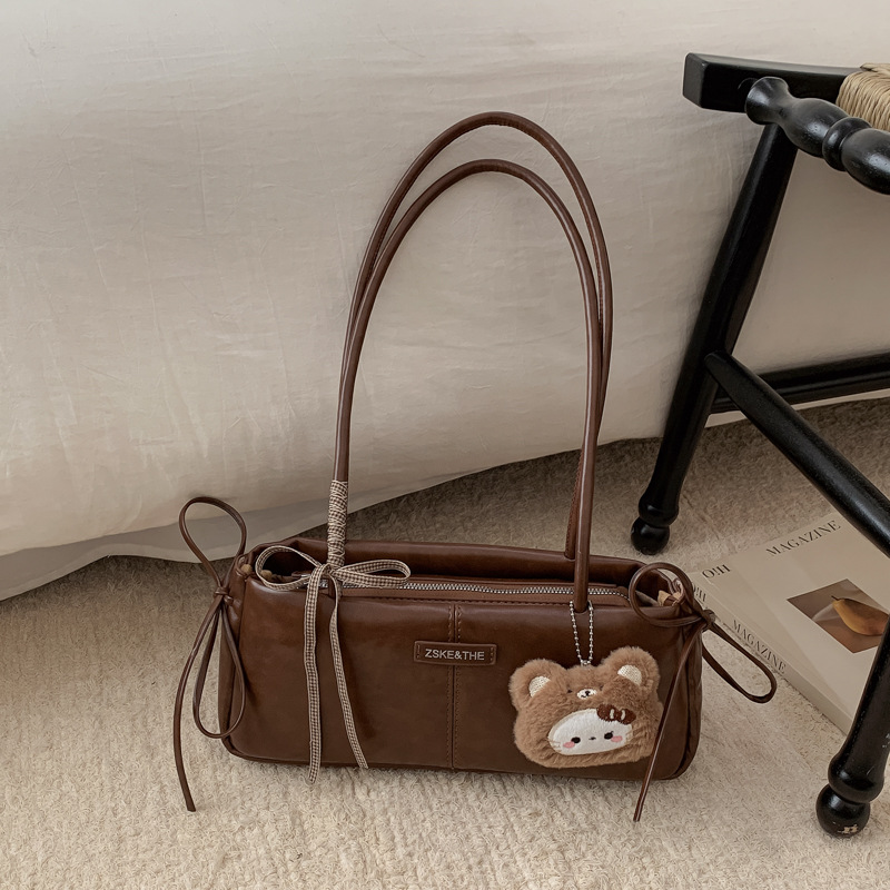 Premium Texture Retro Handbag For Women 2025 New Arrival Commuter Versatile Shoulder Underarm Bag Fashion Baguette Bag - Thumbnail 7