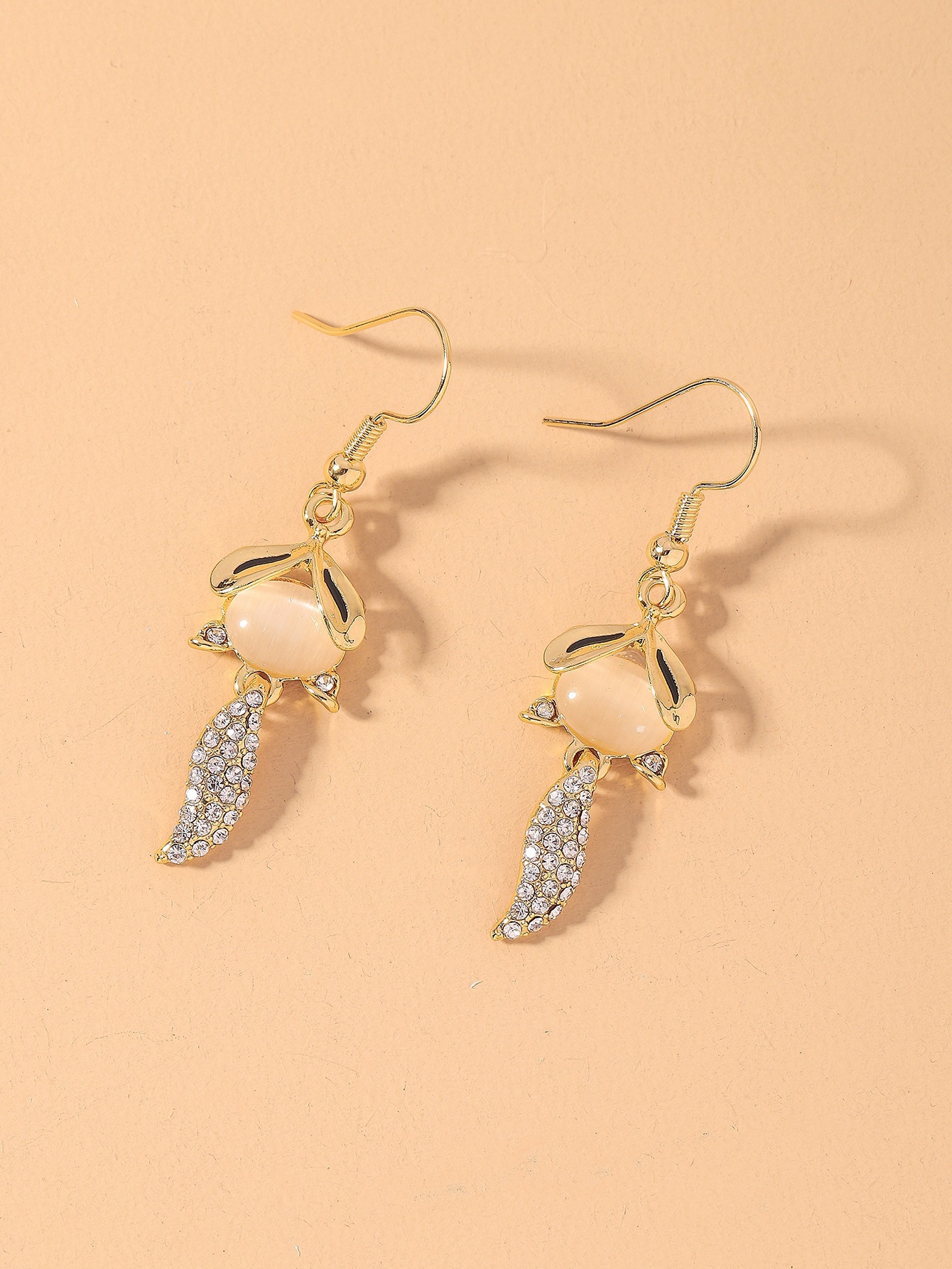 Adorables Boucles D'oreilles Opale Diamant Petit Renard display picture 4