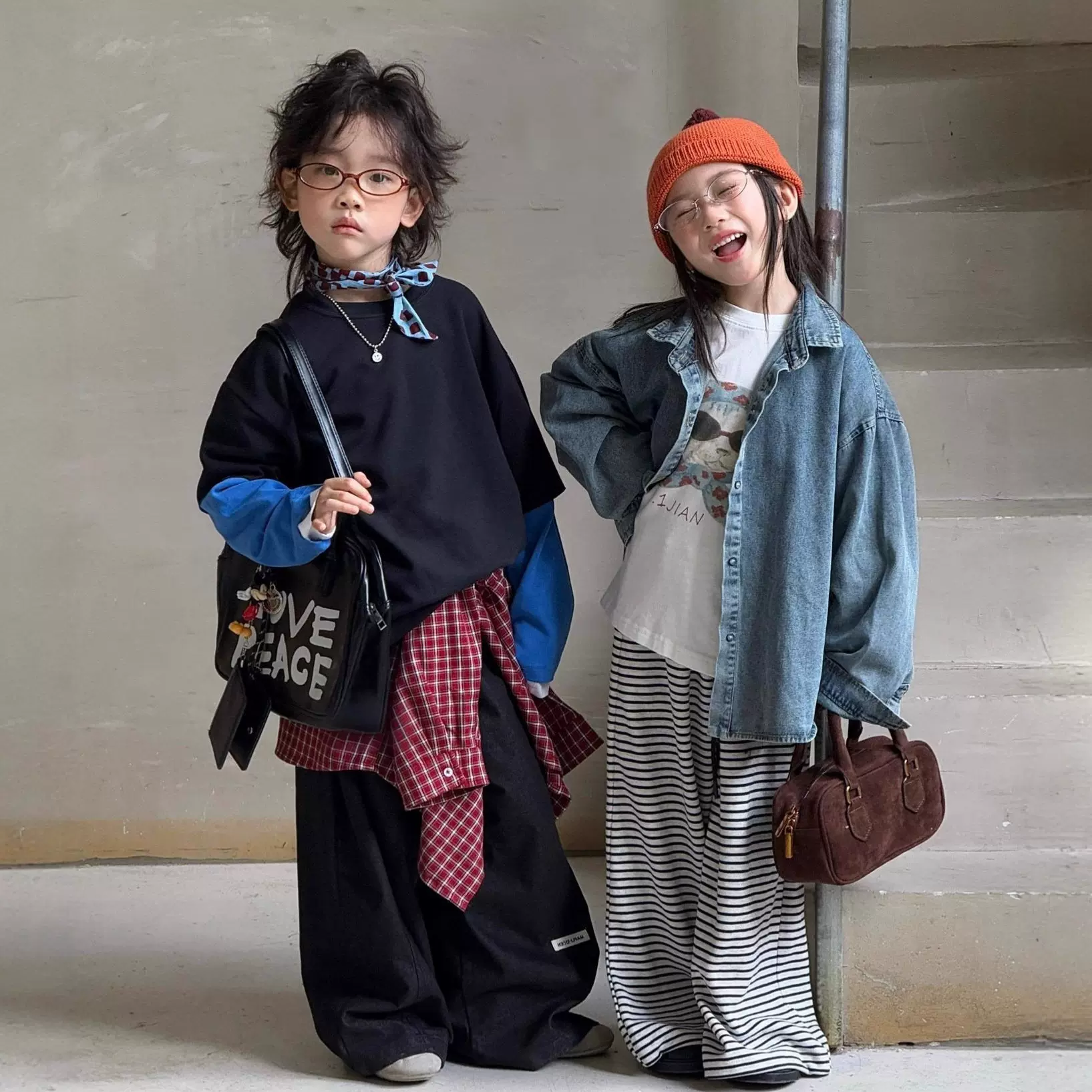 2025秋季新款儿童韩版刺绣牛仔衬衣外套男女童百搭休闲宽版上衣潮