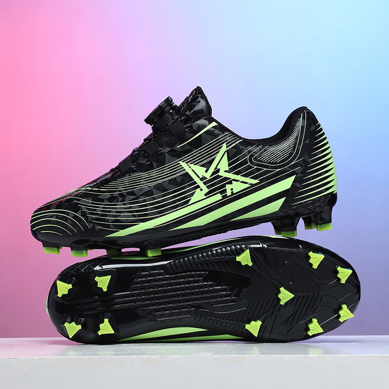 Baochuan2025 nuevos zapatos de fútbol para niños botón giratorio para niños TF zapatos de entrenamiento de fútbol transfronterizos