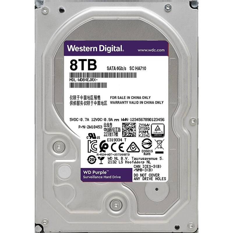 Применимо к Western Data WD85PURZ Purple Disk Камера Видео Видео DVR/NVR настольный компьютер механический жесткий диск