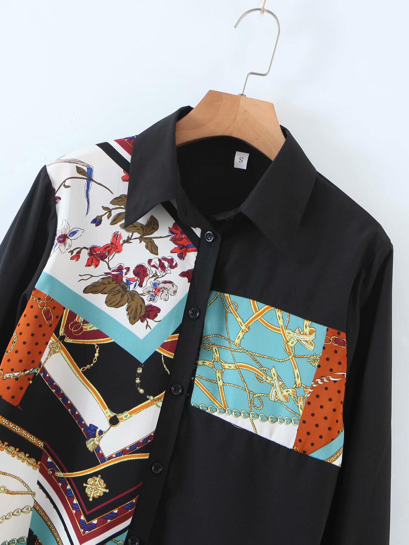 printed stitching shirt  NSAM28388