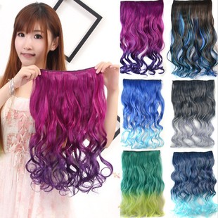 Five-card hair patch gradient wig seamless hair patch fashion women's curly hair patch in stock wholesale