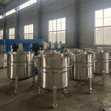 厂家现货不锈钢拉缸 化工储蓄移动不锈拉钢 油漆涂料搅拌分散桶