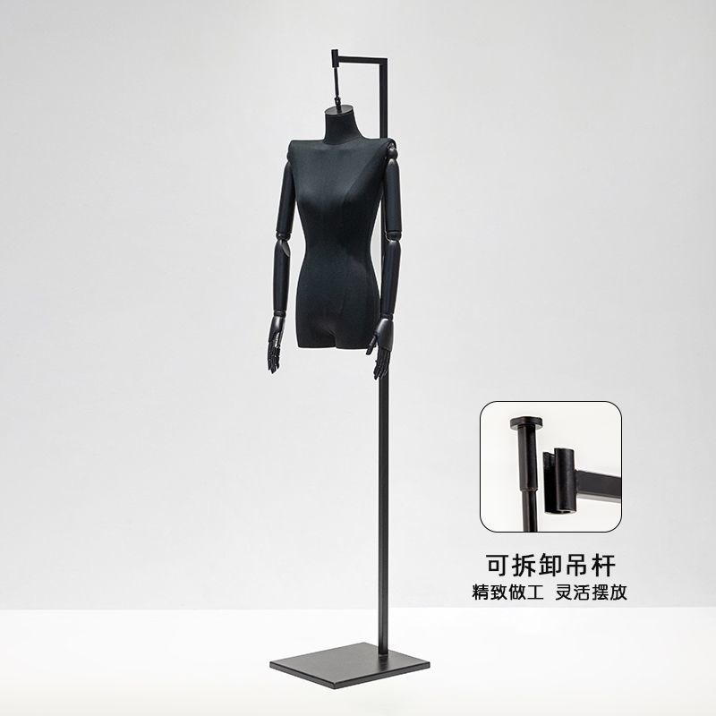 tienda de ropa de alta calidad ventana colgar modelo accesorios de mujer busto maniquí modelo de cuerpo completo
