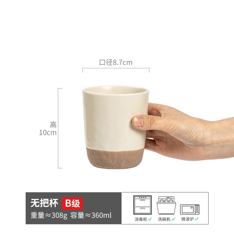 Colección de tazas de sopa rústica, tazas de cerámica de estilo retro, tazas de agua, tazas de té caseras, tazas de maestro, tazas de café japonesas