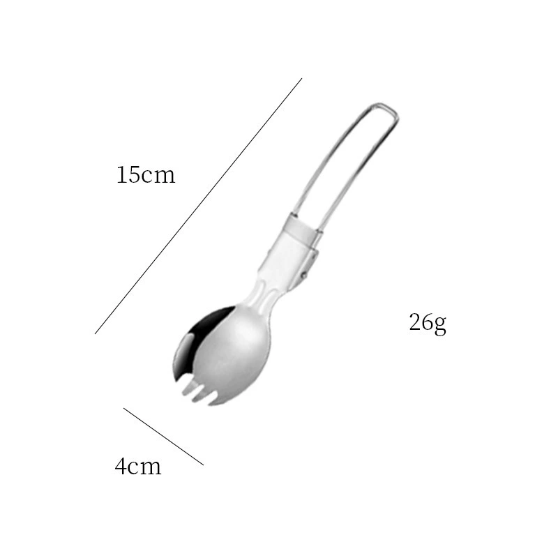 Travel handheld set for camping stainless steel, tableware