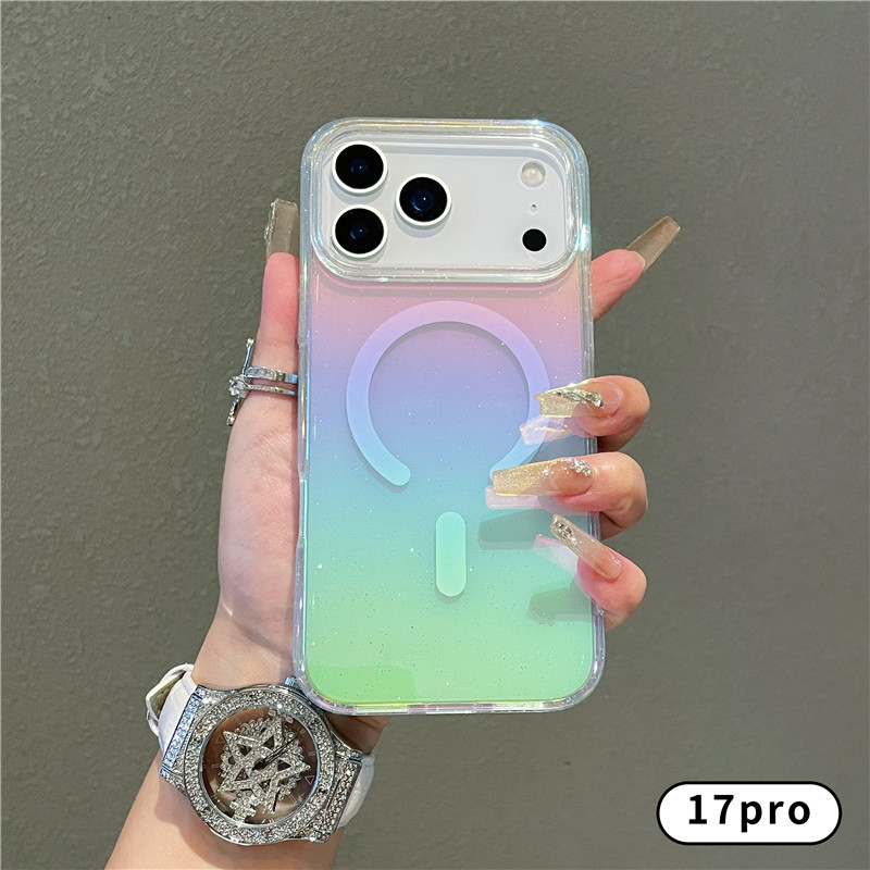 Magnetic Glitter Case For Iphone 17 Pro With Diamond Pattern_voghion.com
