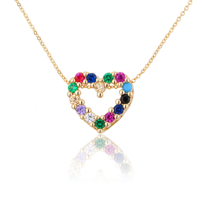 1g Weight Small Heart-shaped Pendant Necklace