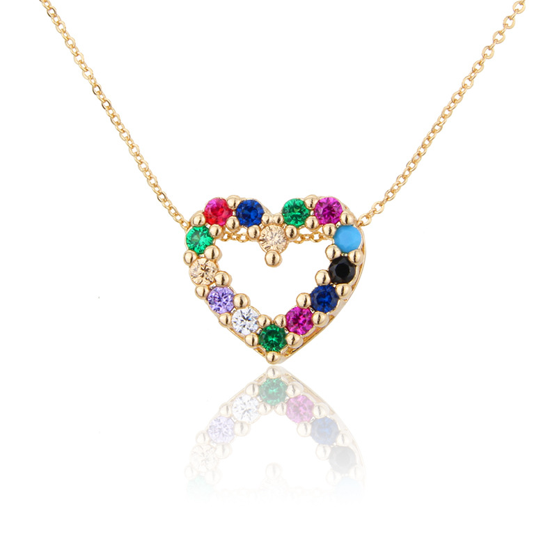 Small Heart-shaped Pendant Necklace display picture 1