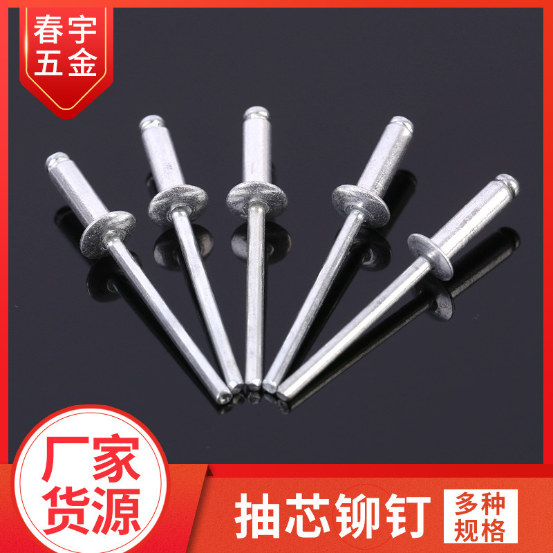 大帽铝制抽芯铆钉开口型大帽檐铝制拉铆钉铝制铆钉厂家货源