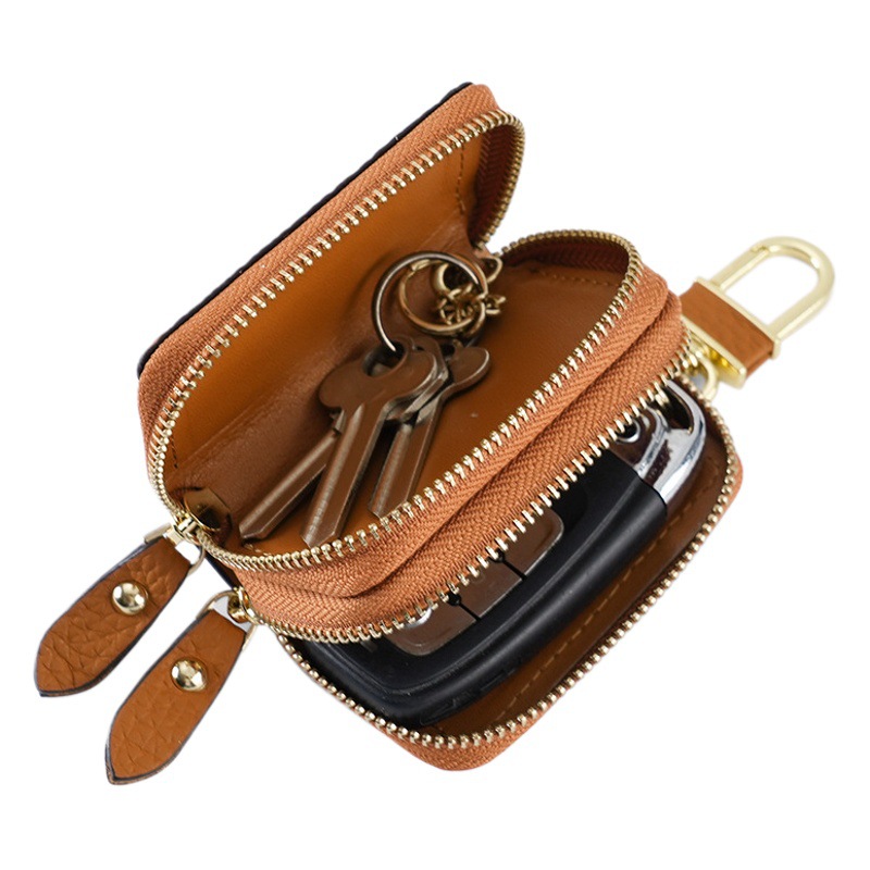 Foreign trade new leather double-layer car key bag head layer leather car key protection leather case home key bag