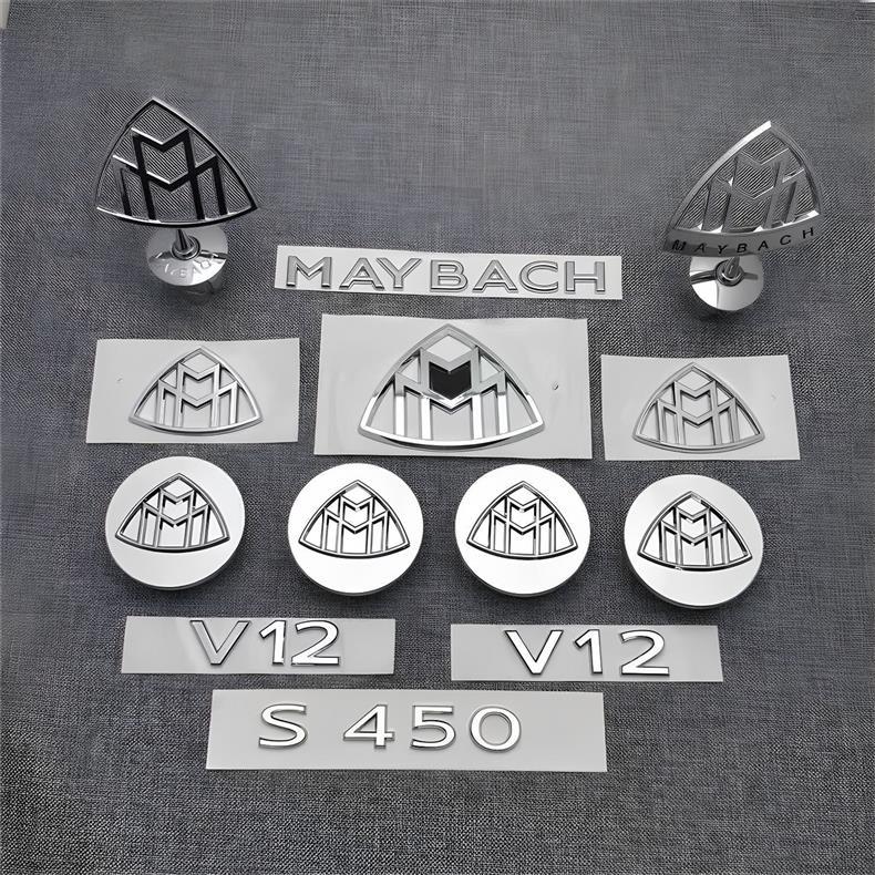 Mercedes-Benz Maybach original car emblem: S480 vertical emblem, S560 emblem, S450 emblem, GLS480 front emblem, S-Class and E-Class vertical emblems