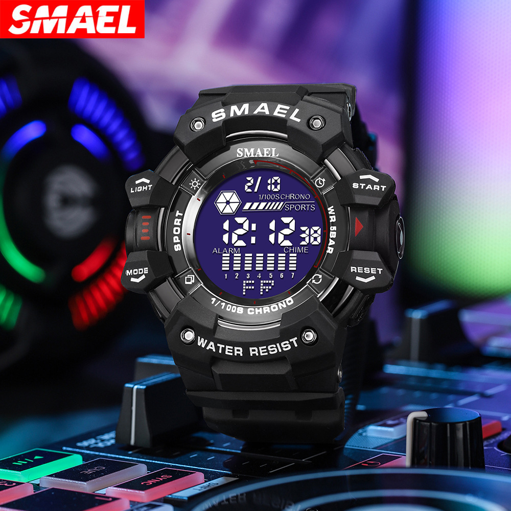 Smael Flagship Store Astronaut Student Watch Male and Female Student Multifunctional Waterproof Luminous Watch Sports Dual Display