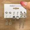Resin, earrings, brand advanced retro set from pearl, European style, french style, high-quality style