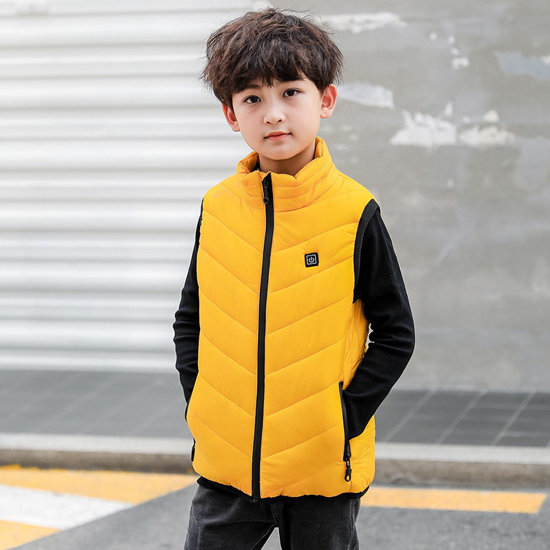 Chaleco de calefacción para niños calefacción eléctrica ropa acolchada de algodón inteligente USB carga de temperatura constante calefacción caliente ropa acolchada de algodón ventas directas de fábrica de los hombres