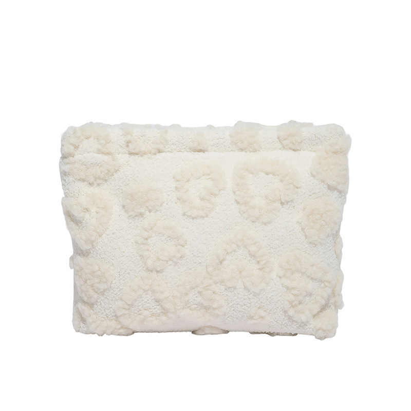 2025 nuevo estilo simple peluche fresco lindo amor alto valor facial bolsa de almacenamiento de lápiz labial casual bolsa de mano