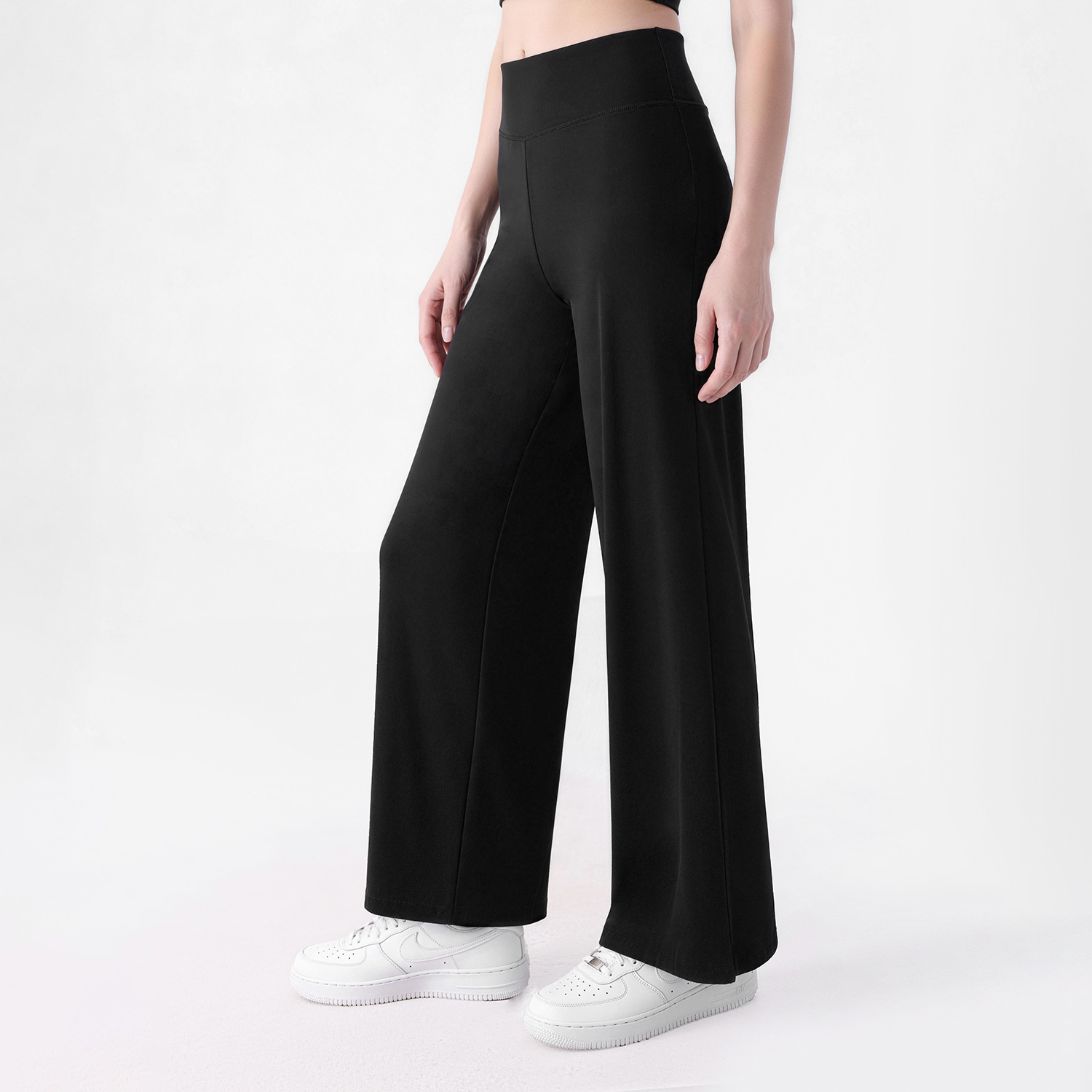 Primavera y verano, pantalones rectos, pantalones deportivos de mujer, pantalones de piernas anchas, pantalones de protección de alta calidad, pantalones de adelgazamiento, pantalones casuales antibacterianos 7A