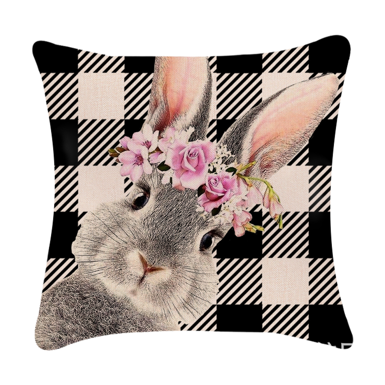 Easter Simple Style Rabbit Letter Linen Pillow Cases Couch & Sofa Decor display picture 24