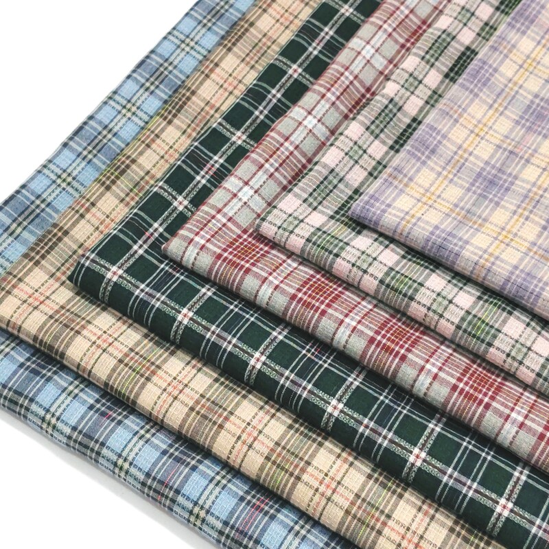 Waffle Jacquard Yarn-Dyed Plaid Ready for Spring, Summer and Autumn Hot-Selling Men's Shirts, Women's Skirts and Children's Clothing