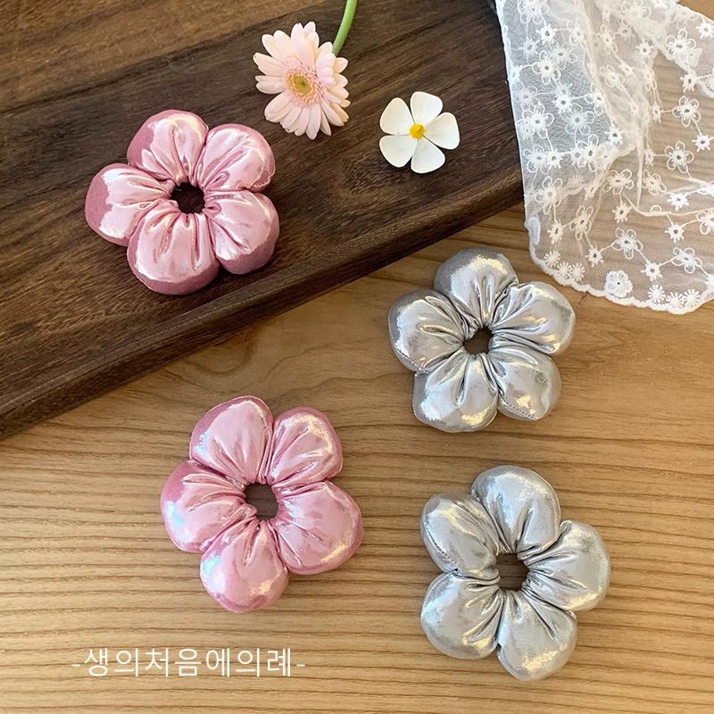 Dopamina primavera flor estereoscópica anillo de cabello correa temperamento caballo cuerda de cabeza sensación de alto nivel detrás de la cabeza adornamiento de cabello