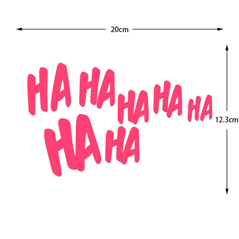 Hahaha小丑狂笑艺术车贴划痕遮挡个性创意汽车保险杠头盔车身贴纸