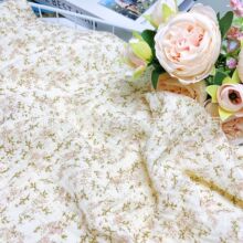 小清新碎花印花绉布纯棉双层纱布面料 婴儿枕巾浴巾童装睡衣布料