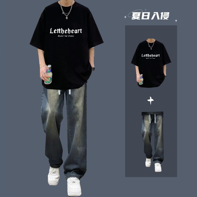 [투피스팩] LB 블랙 + 레트로 블루진