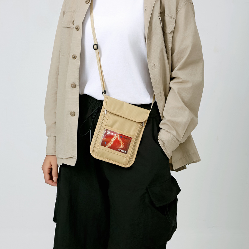 Bolsa de medicina invisible personal, bolsa de pasaporte con cuello colgante, bolsa de licencia de conducir, tarjeta antirrobo, bolsa de bolsillo, bolsa de almacenamiento de certificado de factura de viaje