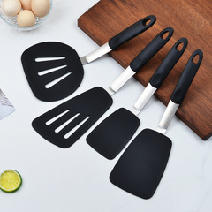 New Arrival High-Temperature Resistant Silicone Steak Turner, Slotted Turner, Teppanyaki Fish Fryer, Pancake Turner, and Egg Fryer—4-Piece Set