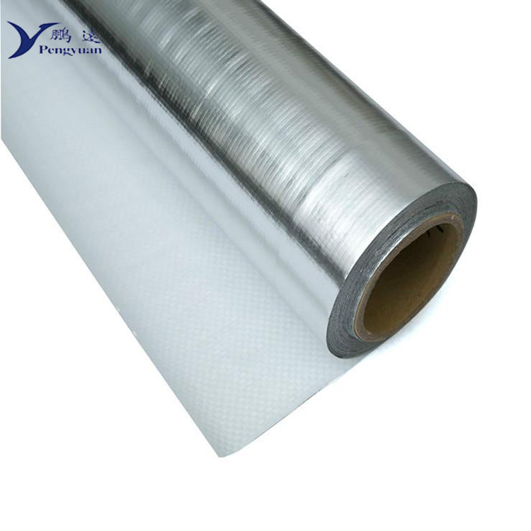 鹏远 镀铝膜 淋膜pe 铝箔复合膜 编织布AL玻纤布复合隔热卷材