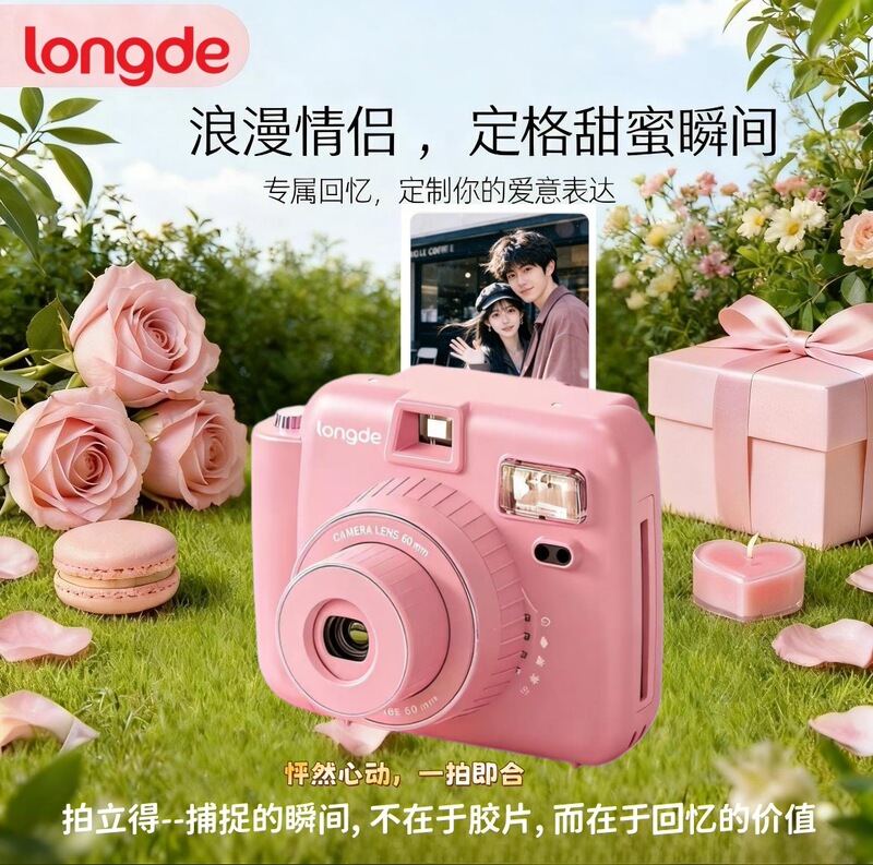 Mini 12 Same Model Instant Camera with Beauty Selfie Features, New Version, One-Shot Photography, Retro Film Camera, Direct Sales from the Manufacturer