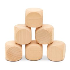 越境新品木質空白原木色丸角荷木サイコロDIY創意バレンタインゲーム点数サイコロ