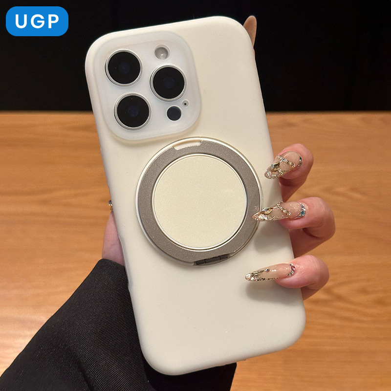 2025年新型ゼリースタンド付きiPhone17promax対応スマホケース パープル iPhone16 液体シリコン|undefined