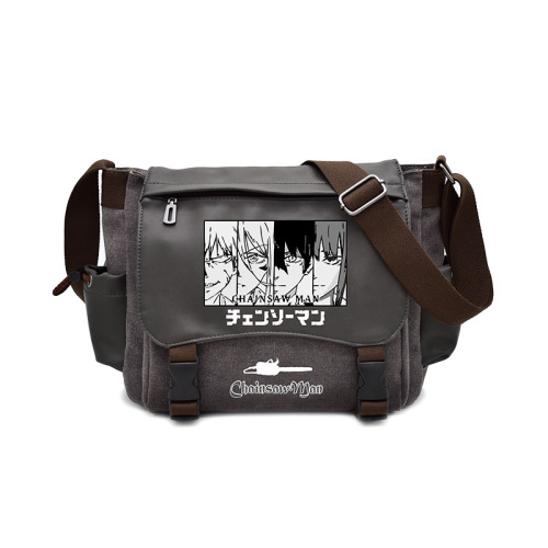 Cross-border hot-selling One Piece Chainsaw Demon Slayer: Blade Crossbody Bag Backpack Wukong Cat Canvas Shoulder Bag Wholesale