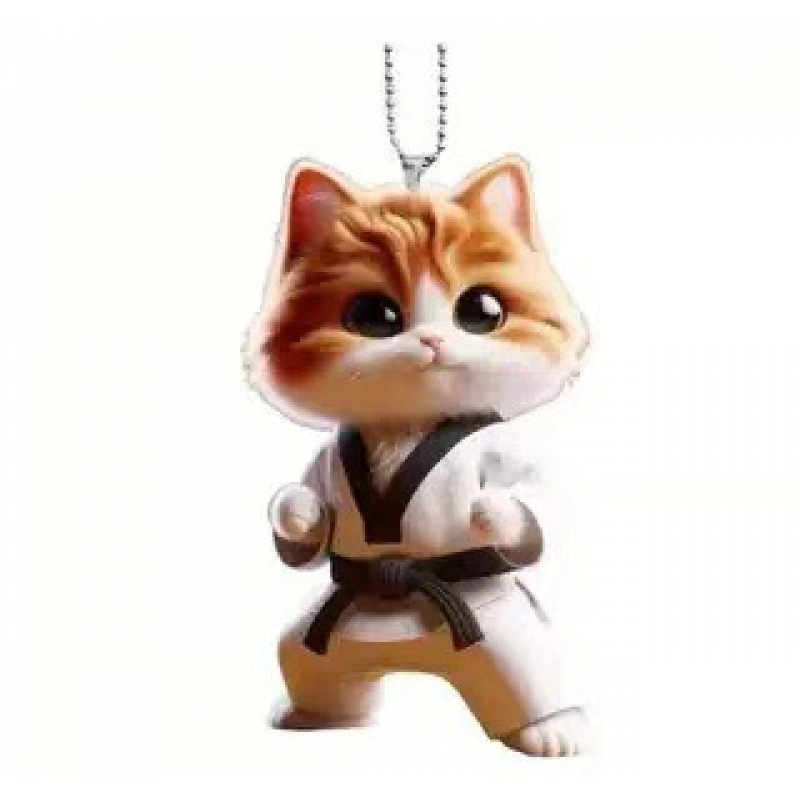 Nuevo estilo transfronterizo 2D lindo gato animal decoración acrílico pequeño colgante decoración del hogar