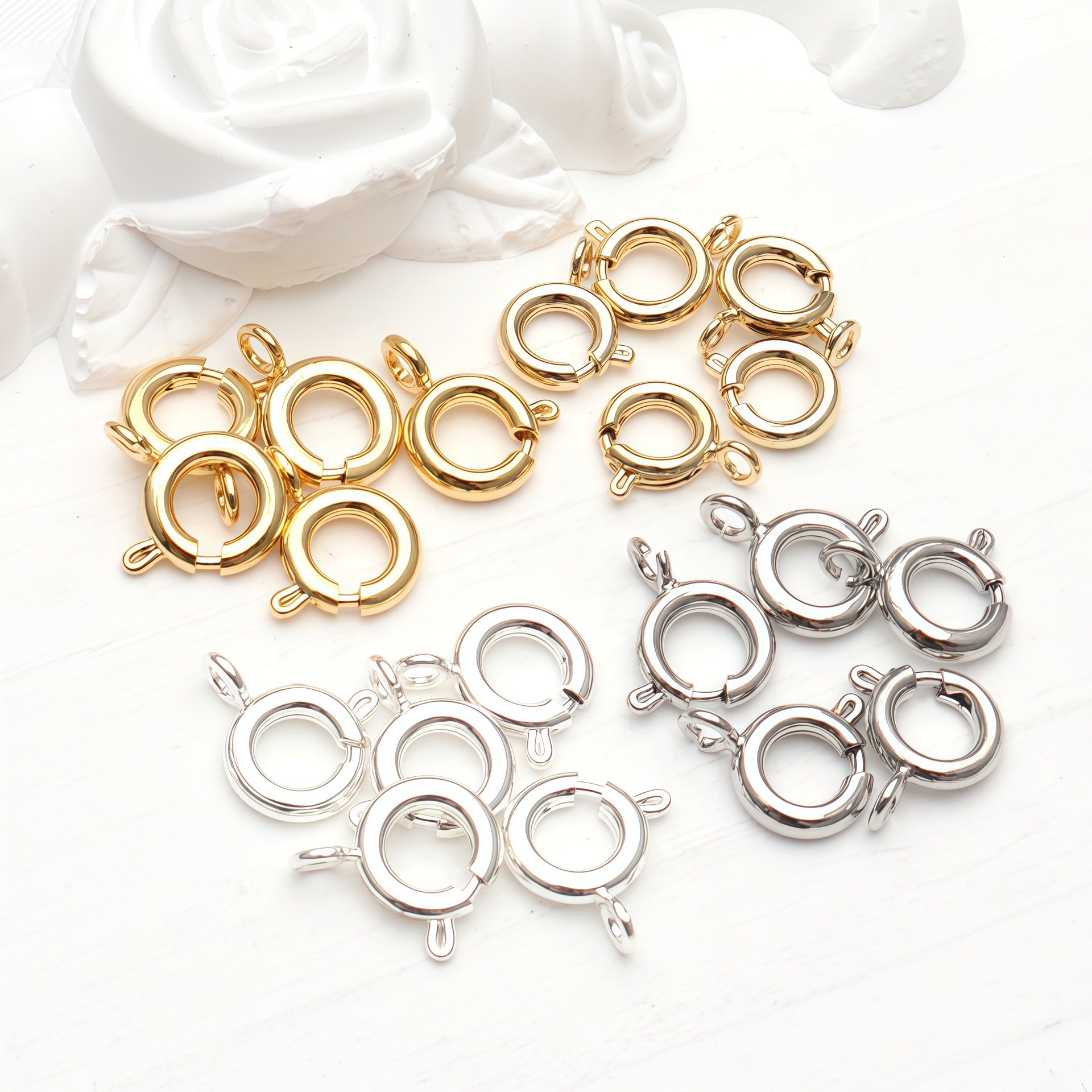 14k Gold-filled Accessories, Color-preserving Spring Buckle, Handmade...